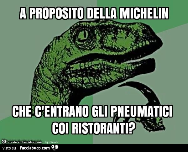 A proposito della michelin che c'entrano gli pneumatici coi ristoranti?
