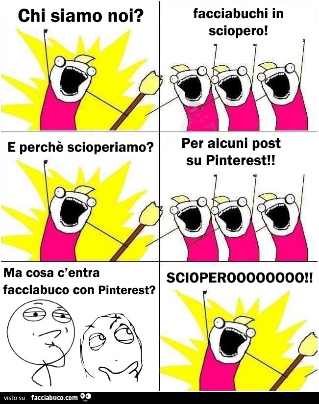Chi siamo noi? Facciabuchi in sciopero