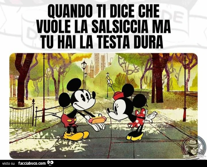 Quando ti dice che vuole la salsiccia ma tu hai la testa sura