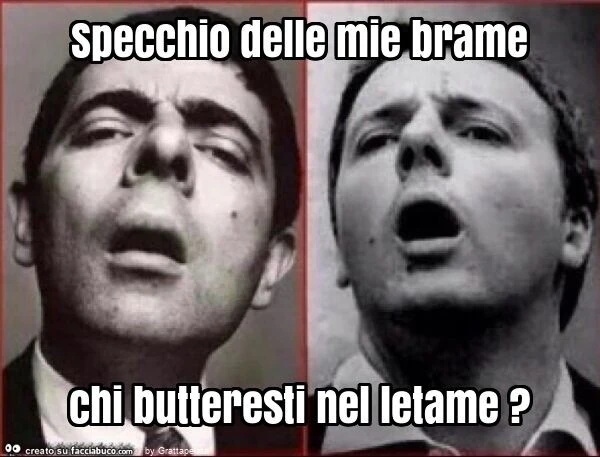 Specchio delle mie brame chi butteresti nel letame?
