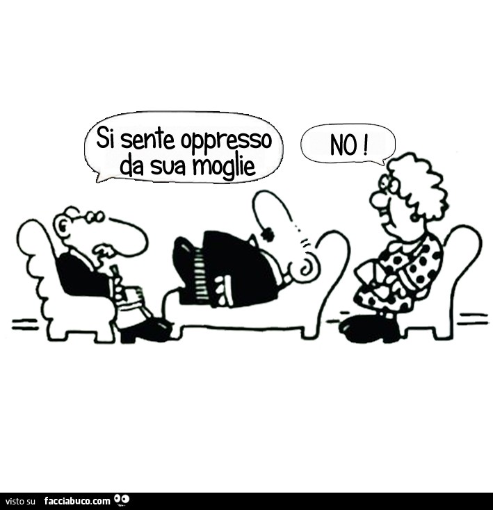 Si sente oppresso da sua moglie? No