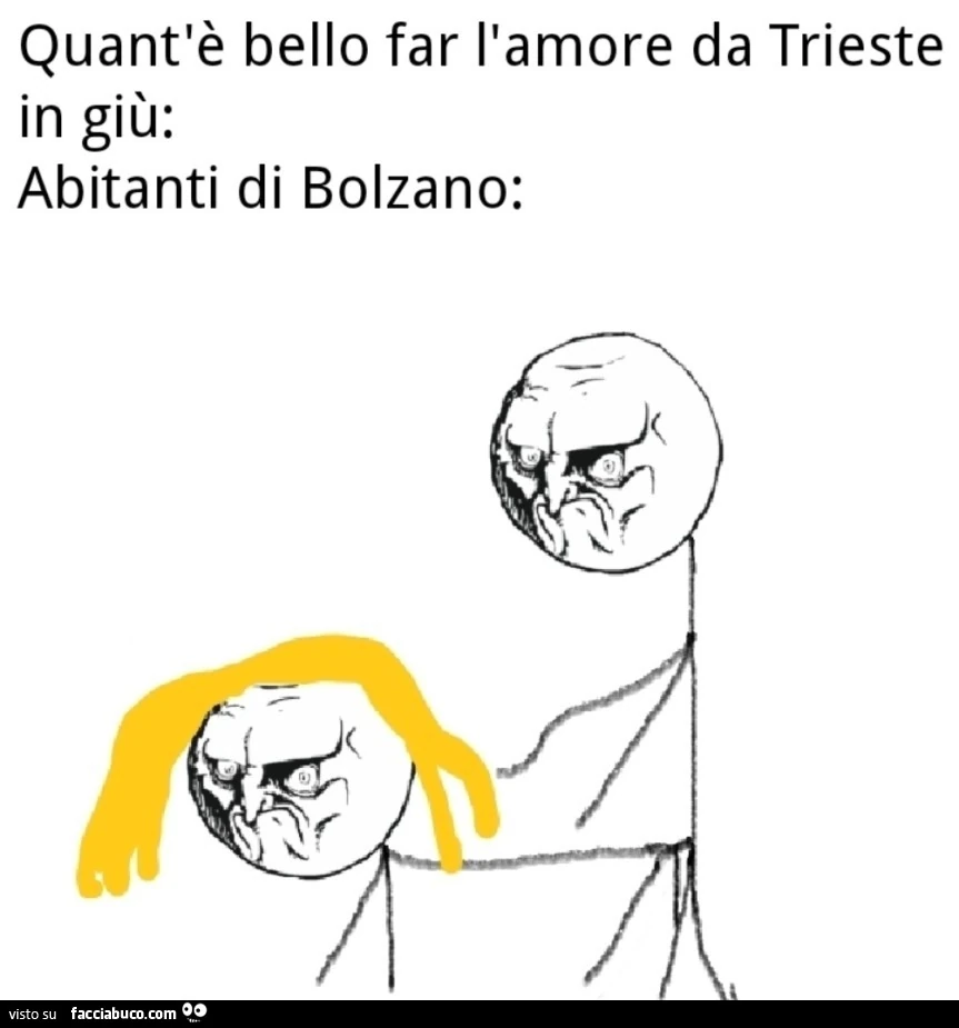 Quant'è bello far l'amore da trieste in giù: abitanti di bolzano