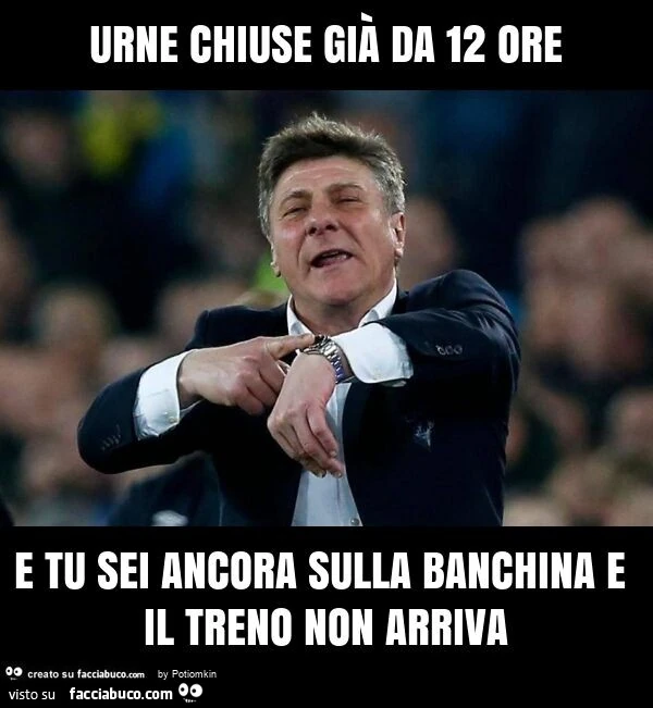 Urne chiuse già da 12 ore e tu sei ancora sulla banchina e il treno non arriva