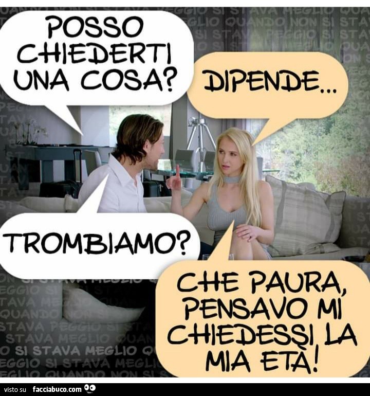 Posso chiederti una cosa dipende trombi amo