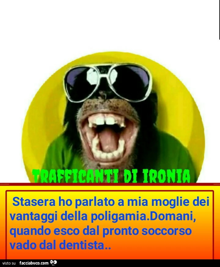 Stasera ho parlato a mia moglie della poligamia domani quando