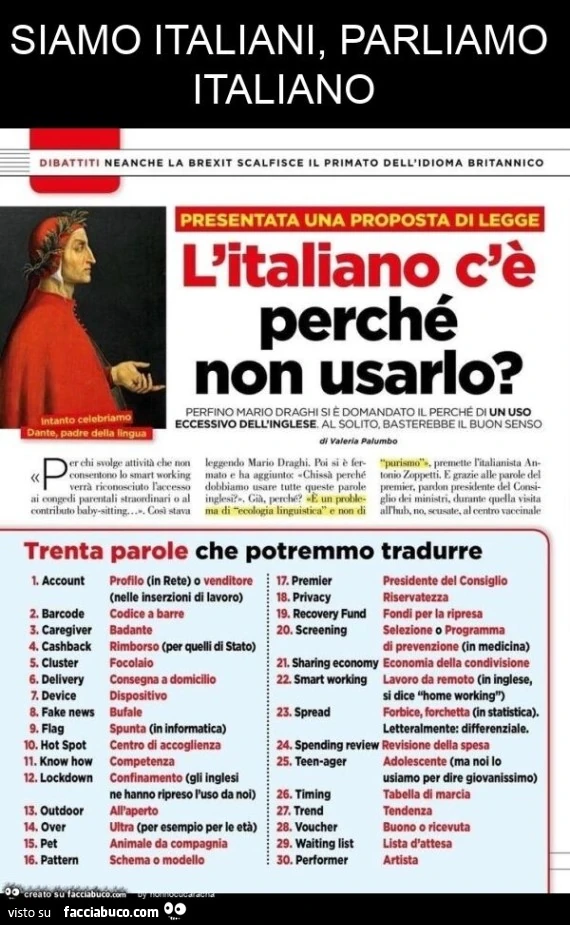 Siamo italiani, parliamo italiano
