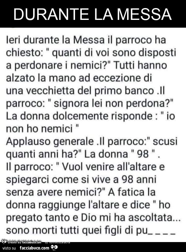 Durante la messa