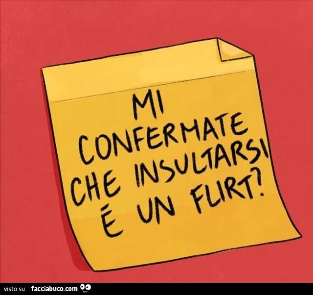Mi confermate che insultarsi è un flirt?