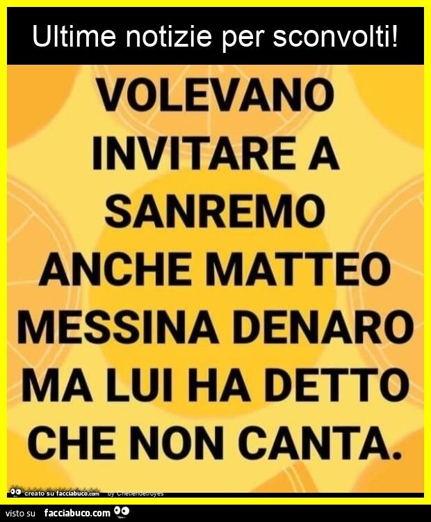 Ultime notizie per sconvolti