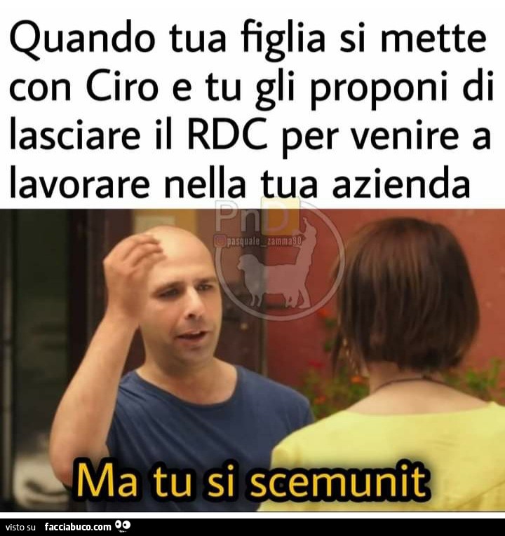 Quando tua figlia si mette con ciro e tu gli proponi di lasciare