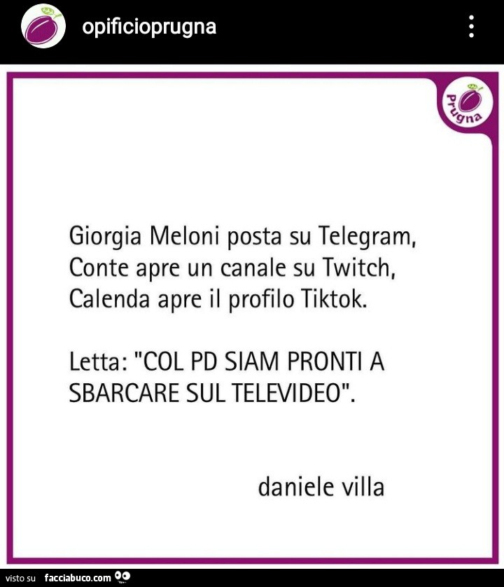 Giorgia Meloni posta su telegram, conte apre un canale su twitch, calenda apre il profilo tiktok. Letta: col pd siam pronti a sbarcare sul televideo